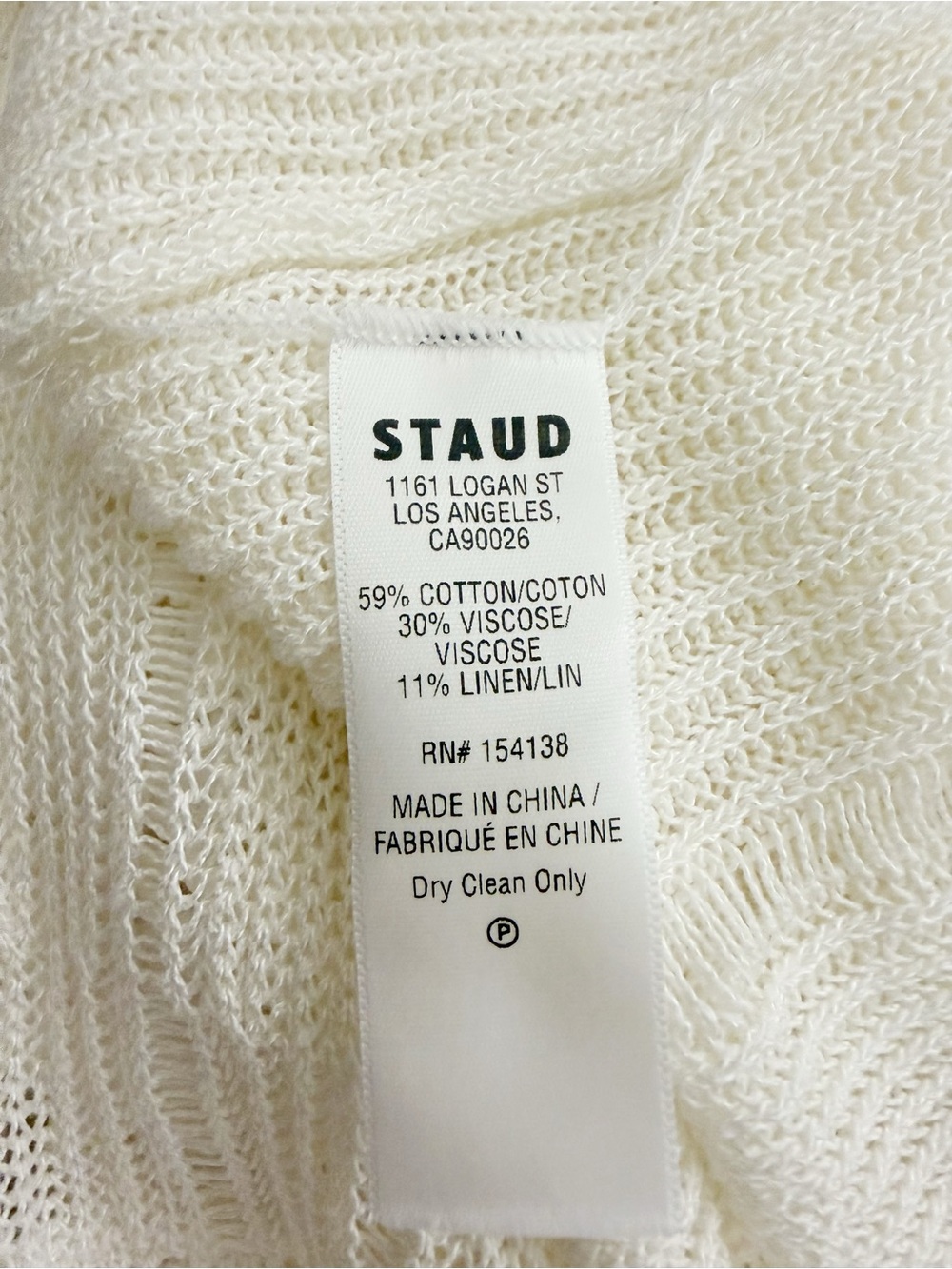 NWT STAUD Sorrento Crochet Knit Tiered Maxi Dress in White Sz L - Picture 15 of 17
